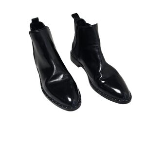 Zara Glossy Black Women's Boots